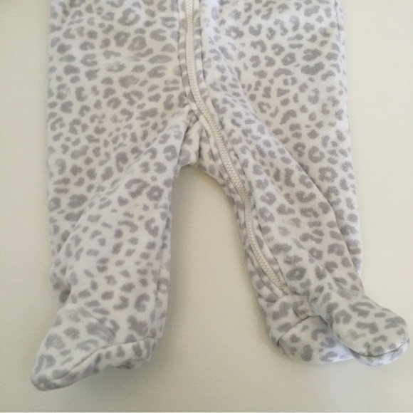 Carters (3M) Infant One piece Animal Print Baby Footie Outerwear Hood Flip Mitts - Picture 5 of 7